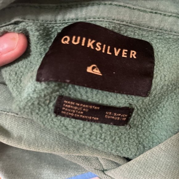 Quicksilver Boarding Company Unisex Teal Printed Hoodie Kids Sz Small - Picture 5 of 7